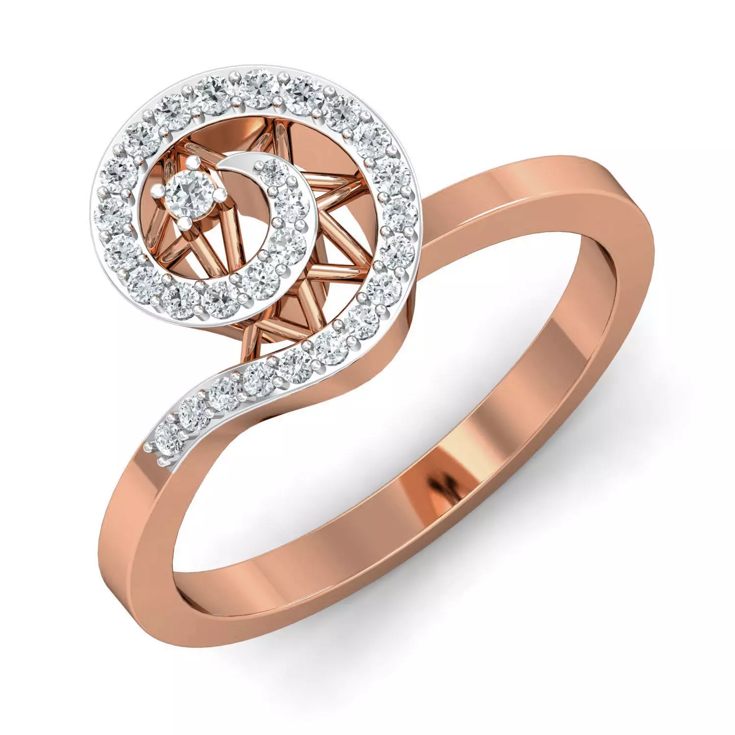 Women Ring Earrings Pendant set 3dm stl 3mf glb render details 3D print model_0