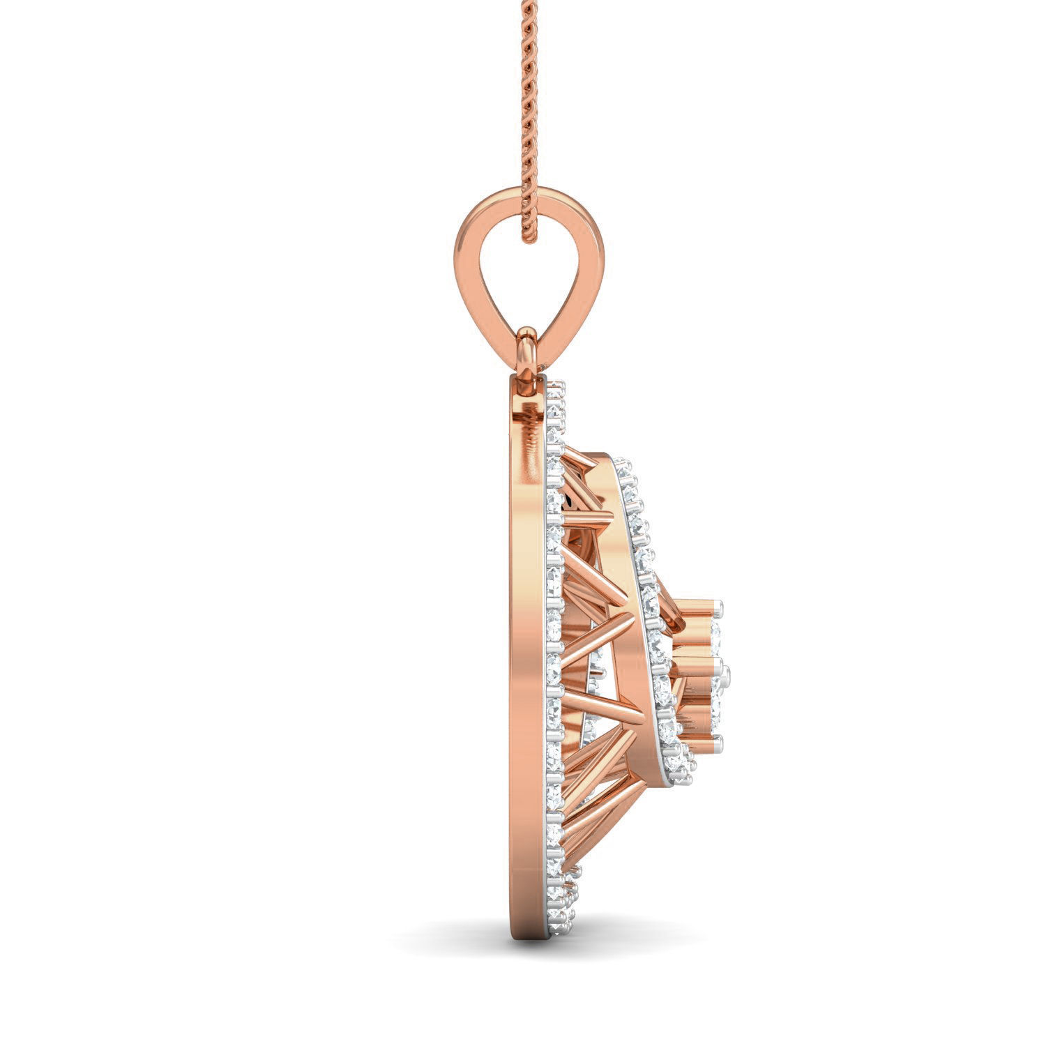 Women Ring Earrings Pendant set 3dm stl 3mf glb render details 3D print model_7