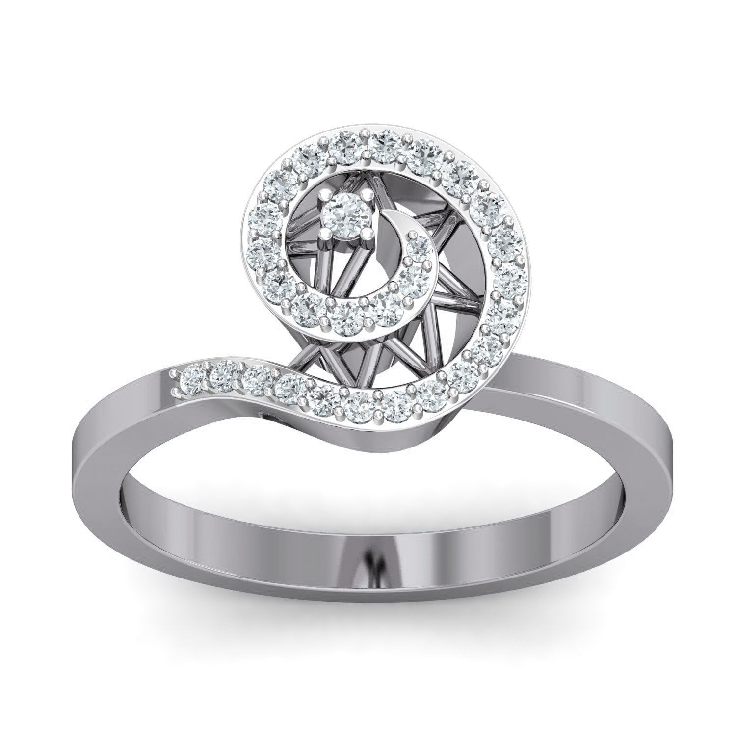 Women Ring Earrings Pendant set 3dm stl 3mf glb render details 3D print model_25