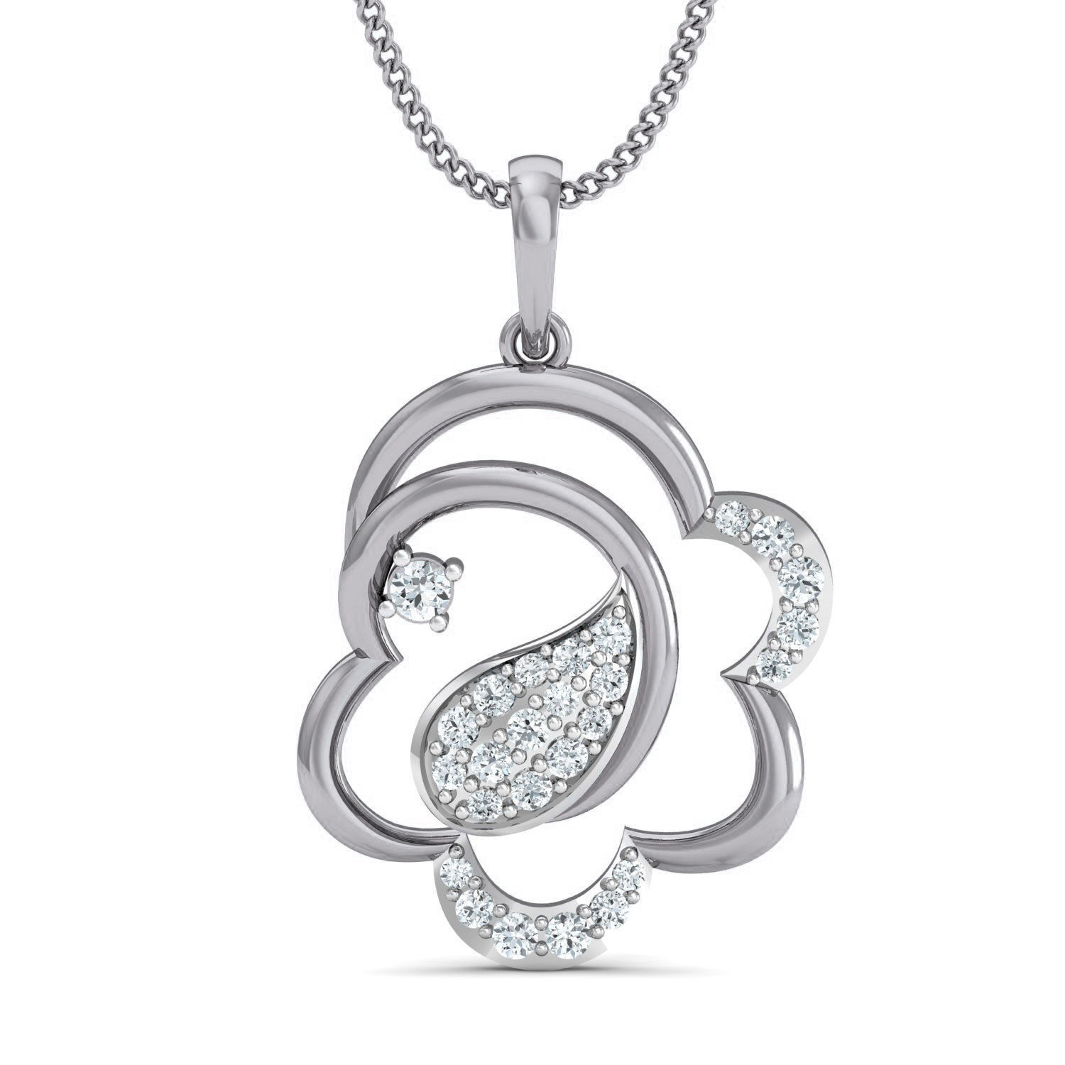 Women Ring Earrings Pendant set 3dm stl 3mf glb render details 3D print model_4