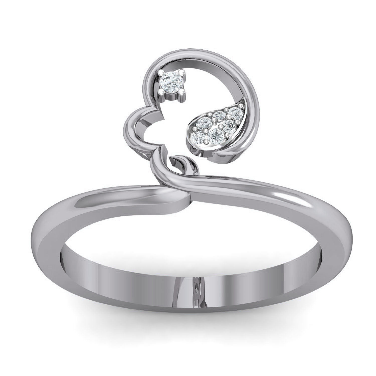 Women Ring Earrings Pendant set 3dm stl 3mf glb render details 3D print model_25