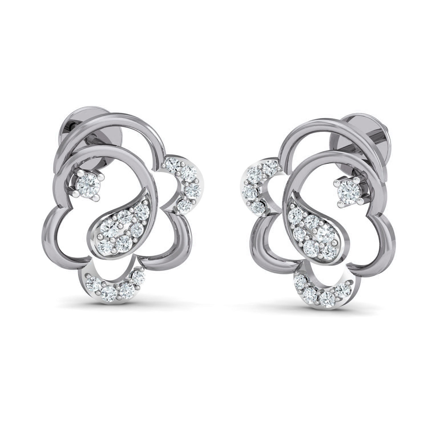 Women Ring Earrings Pendant set 3dm stl 3mf glb render details 3D print model_13