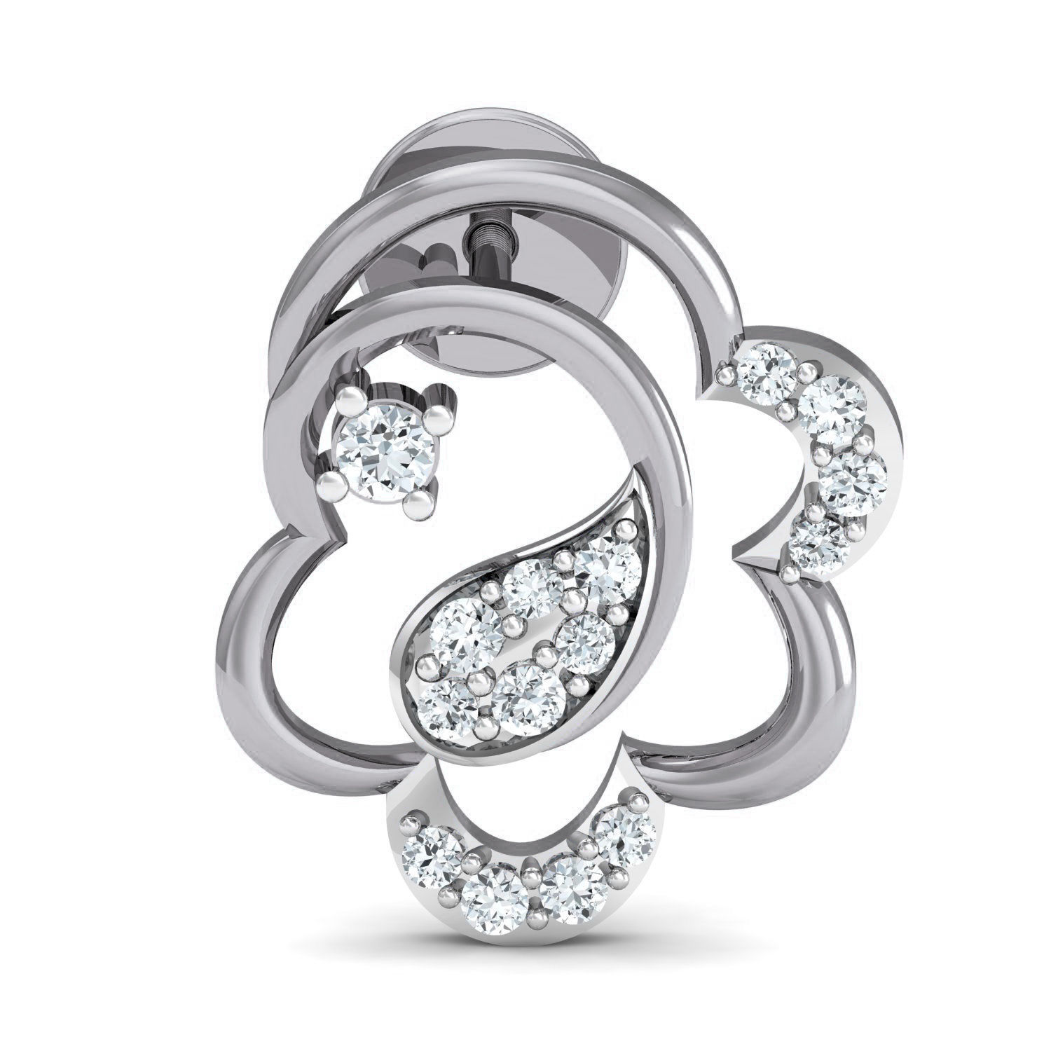 Women Ring Earrings Pendant set 3dm stl 3mf glb render details 3D print model_16