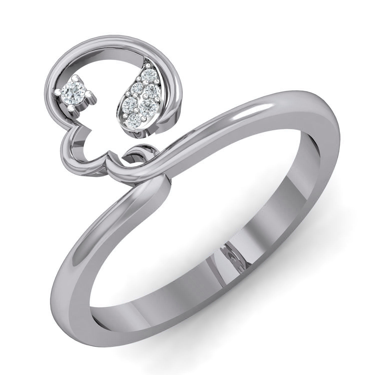 Women Ring Earrings Pendant set 3dm stl 3mf glb render details 3D print model_21