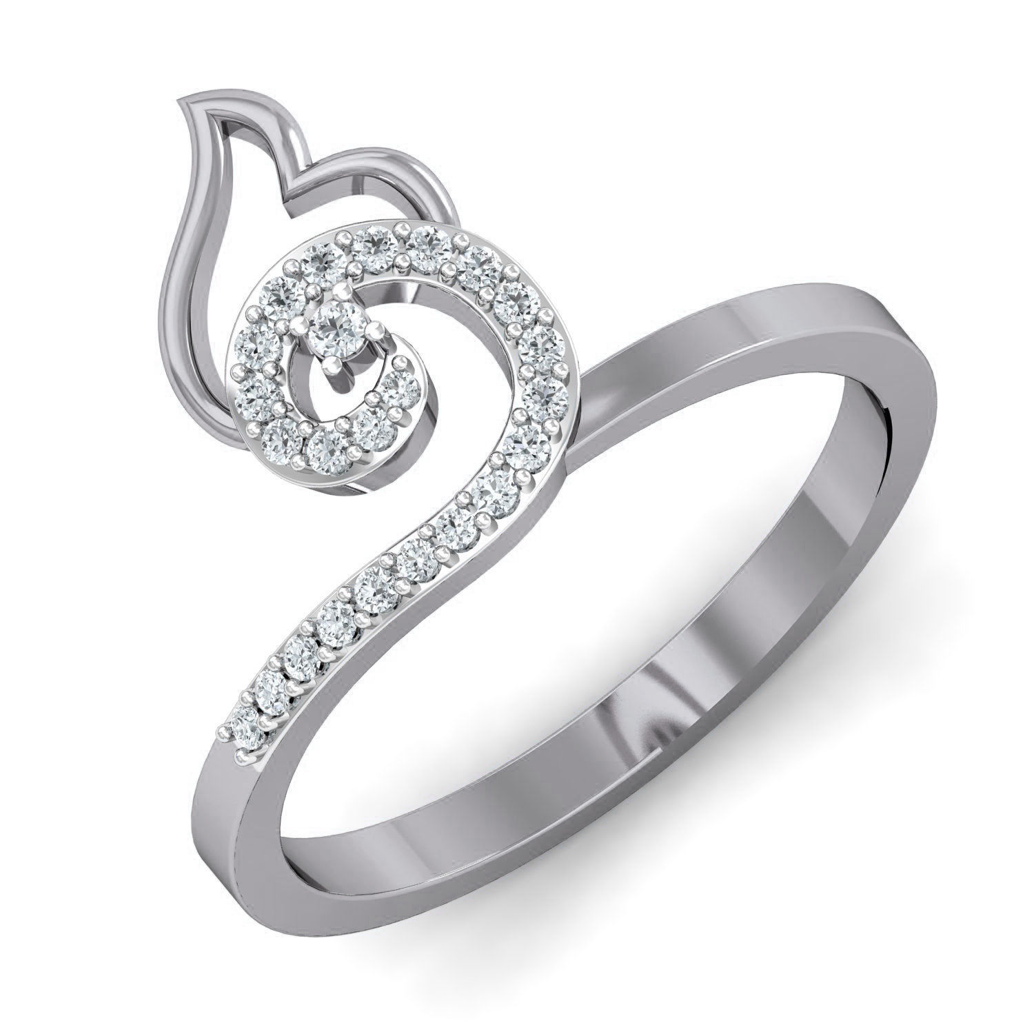 Women Ring Earrings Pendant set 3dm stl 3mf glb render details 3D print model_22