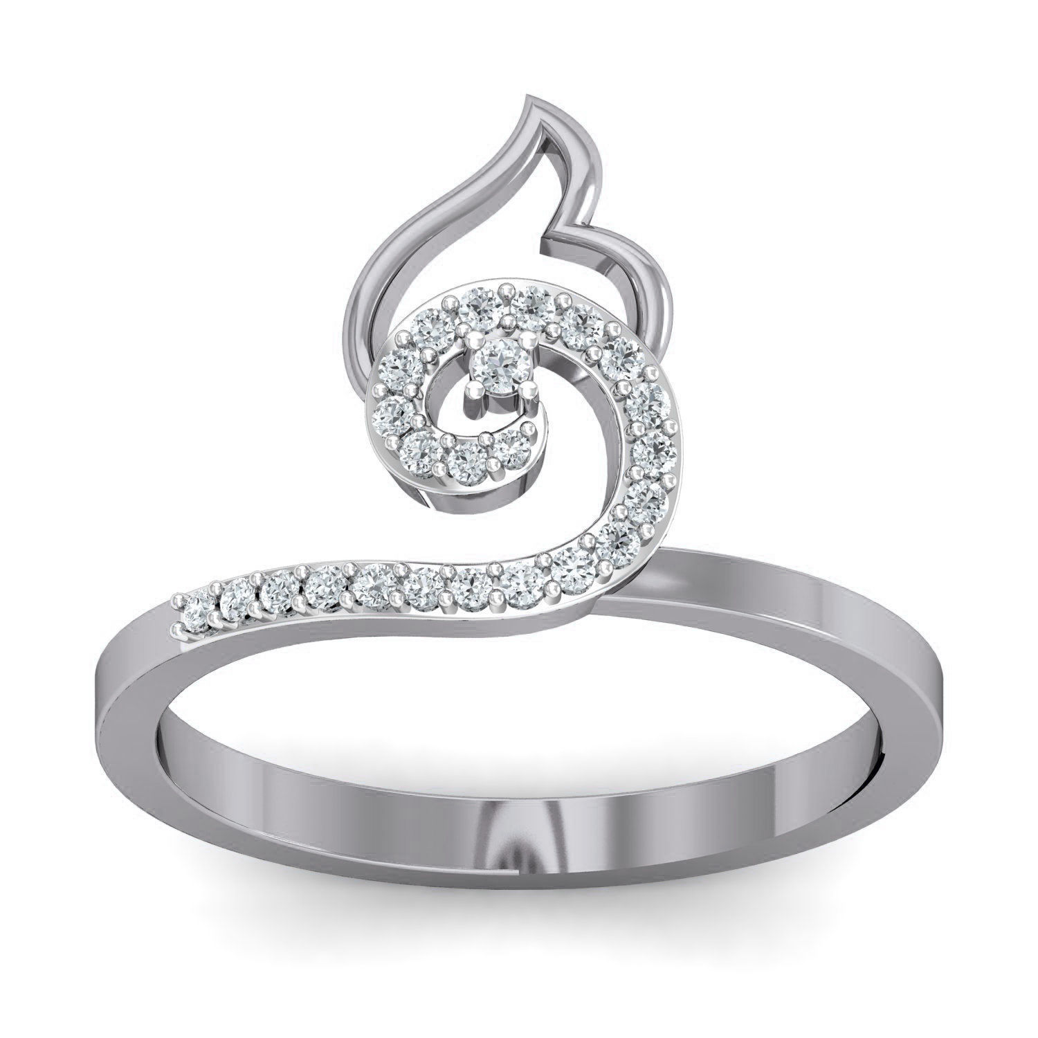 Women Ring Earrings Pendant set 3dm stl 3mf glb render details 3D print model_25