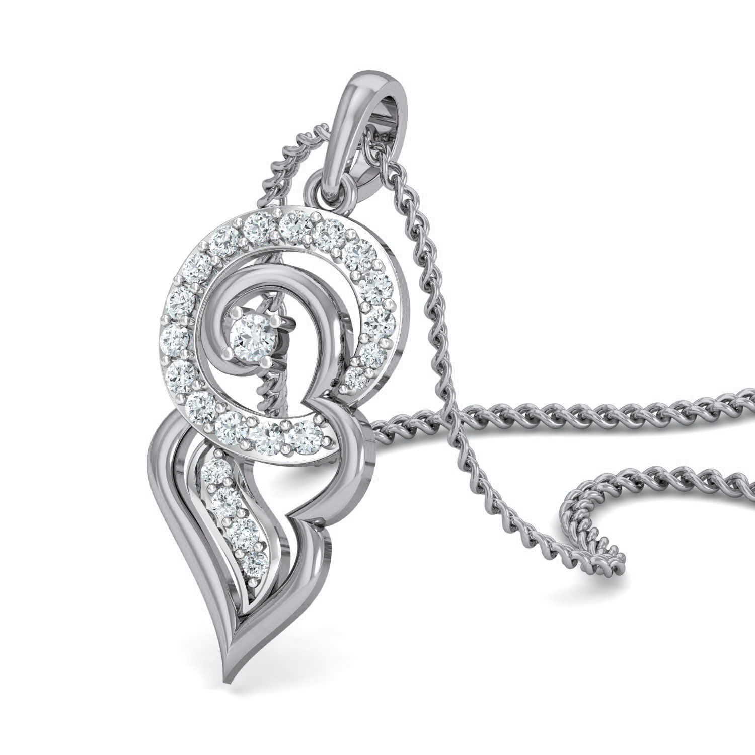 Women Ring Earrings Pendant set 3dm stl 3mf glb render details 3D print model_8