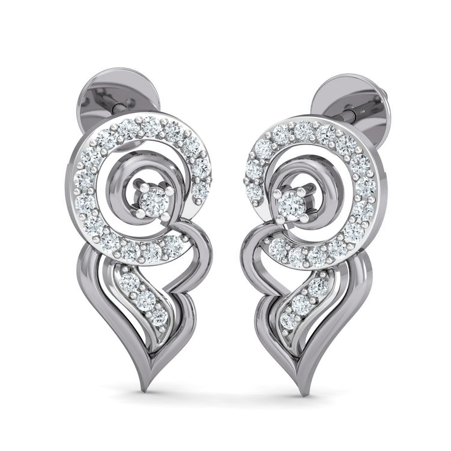 Women Ring Earrings Pendant set 3dm stl 3mf glb render details 3D print model_13