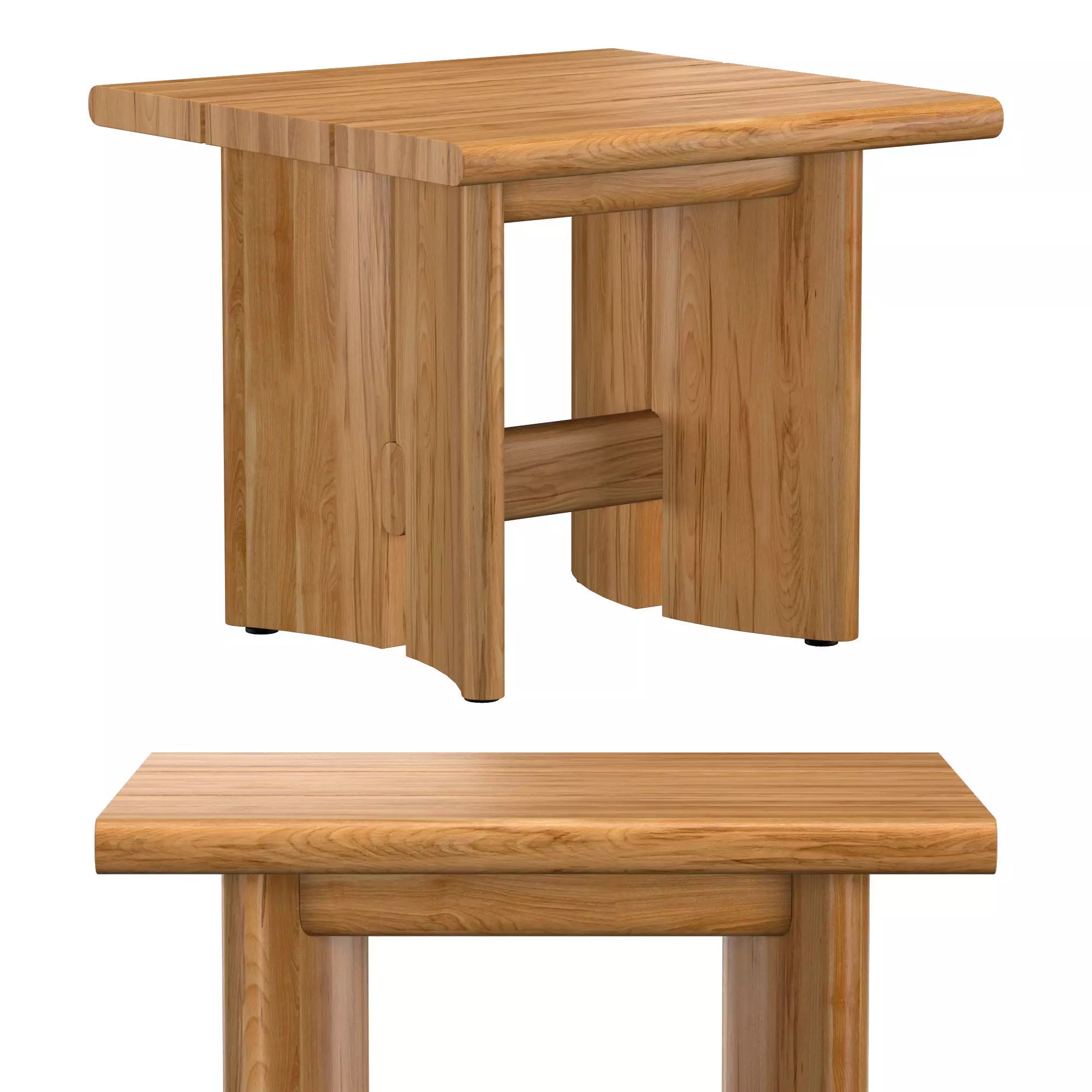 TRIESTE TEAK SIDE TABLE 3D model