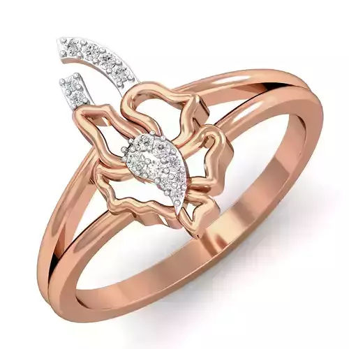 Women Ring Earrings Pendant set 3dm stl 3mf glb render details