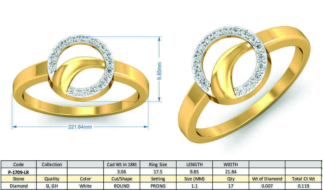 Women Ring Earrings Pendant set 3dm stl 3mf glb render details 3D print model_29