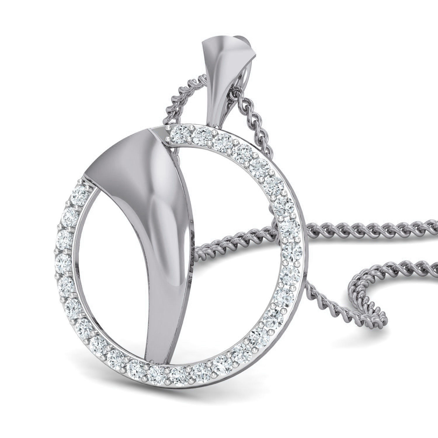 Women Ring Earrings Pendant set 3dm stl 3mf glb render details 3D print model_9