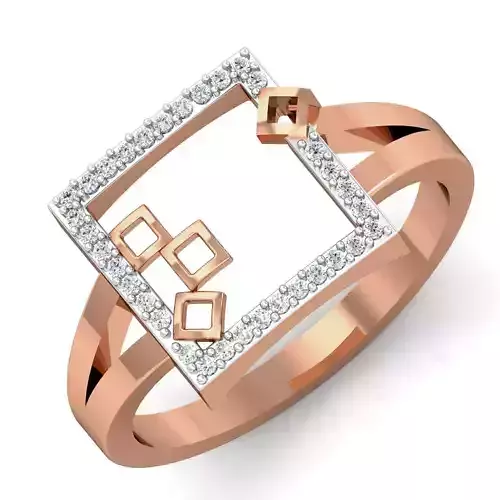 Women Ring Earrings Pendant set 3dm stl 3mf glb render details