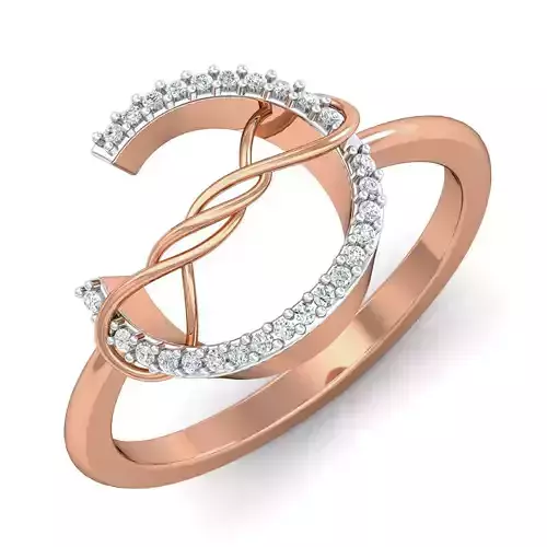 Women Ring Earrings Pendant set 3dm stl 3mf glb render details