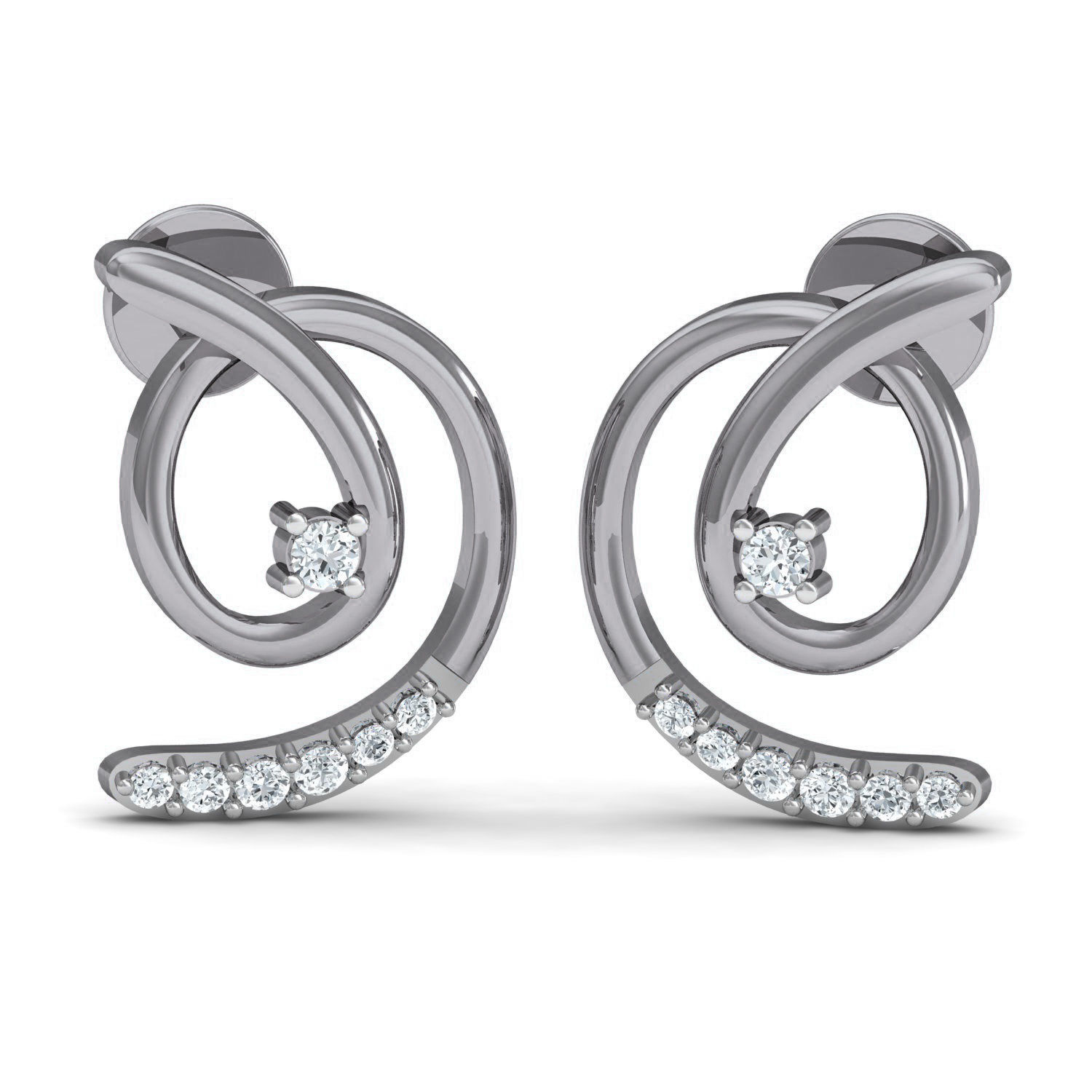 Women Ring Earrings Pendant set 3dm stl 3mf glb render details 3D print model_13