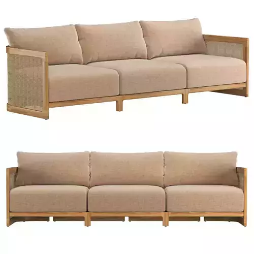TRIESTE TEAK SOFA 3D model