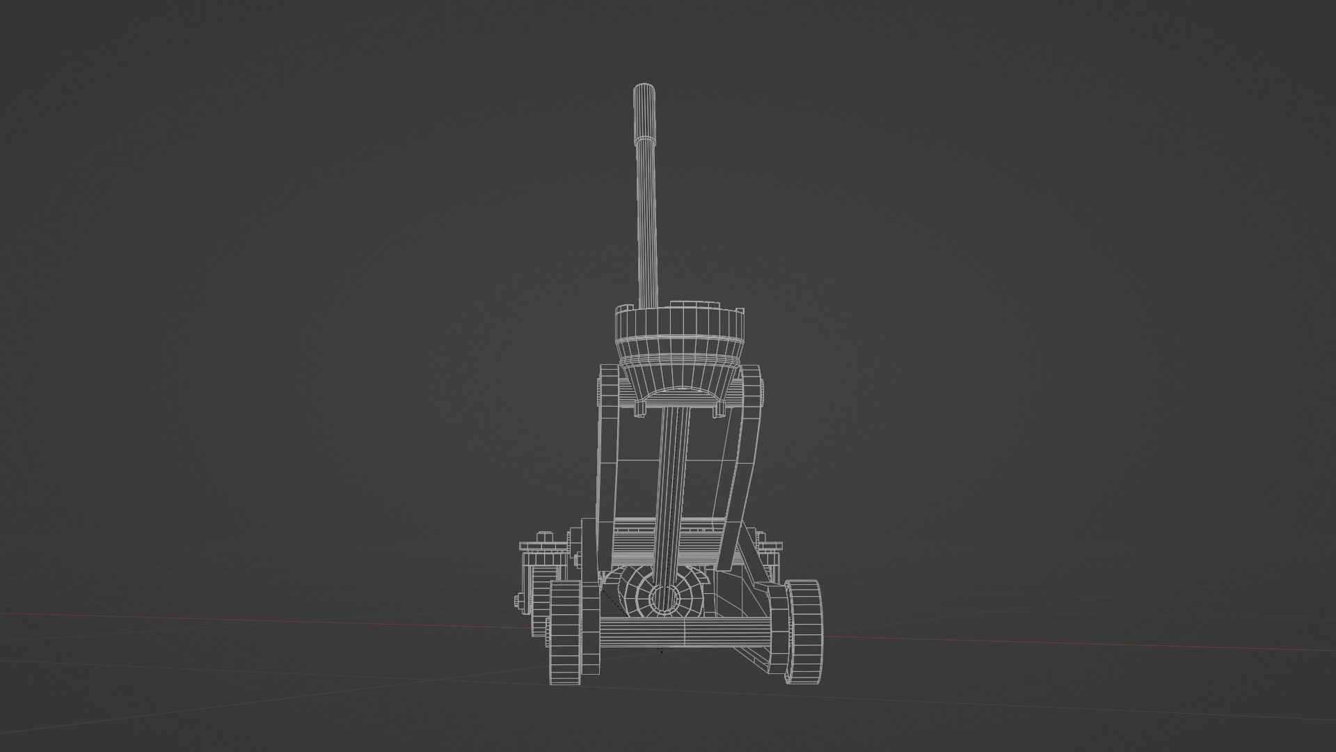Hydraulic Floor Jack Low-poly 3D model_7