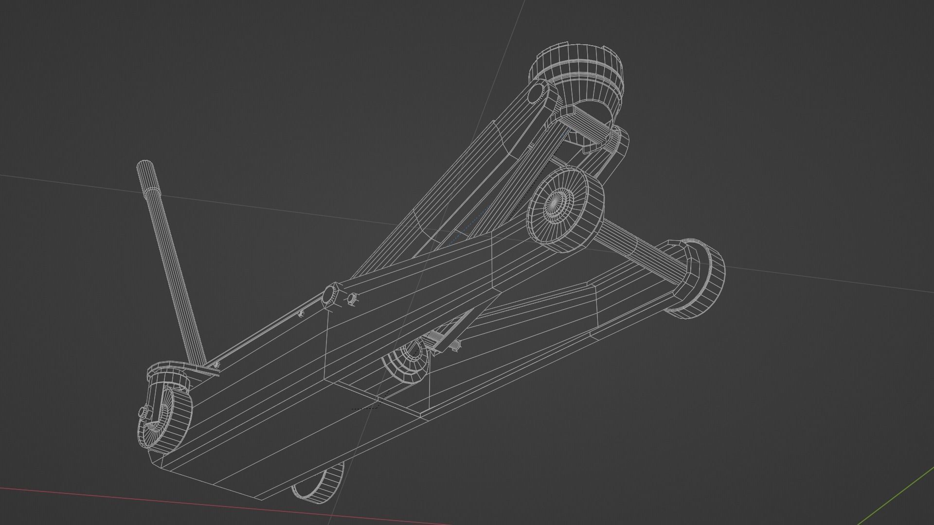 Hydraulic Floor Jack Low-poly 3D model_6
