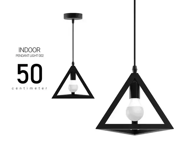 Triangle Pendant Light 3D model