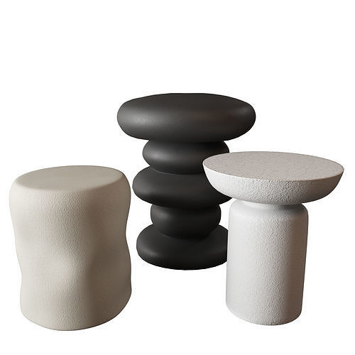 Set of side tables 3D model