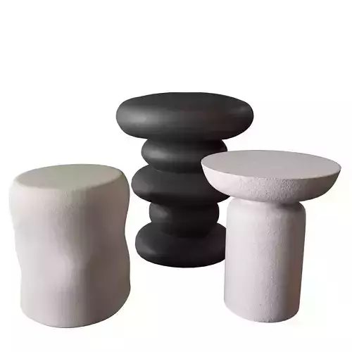 Set of side tables 3D model