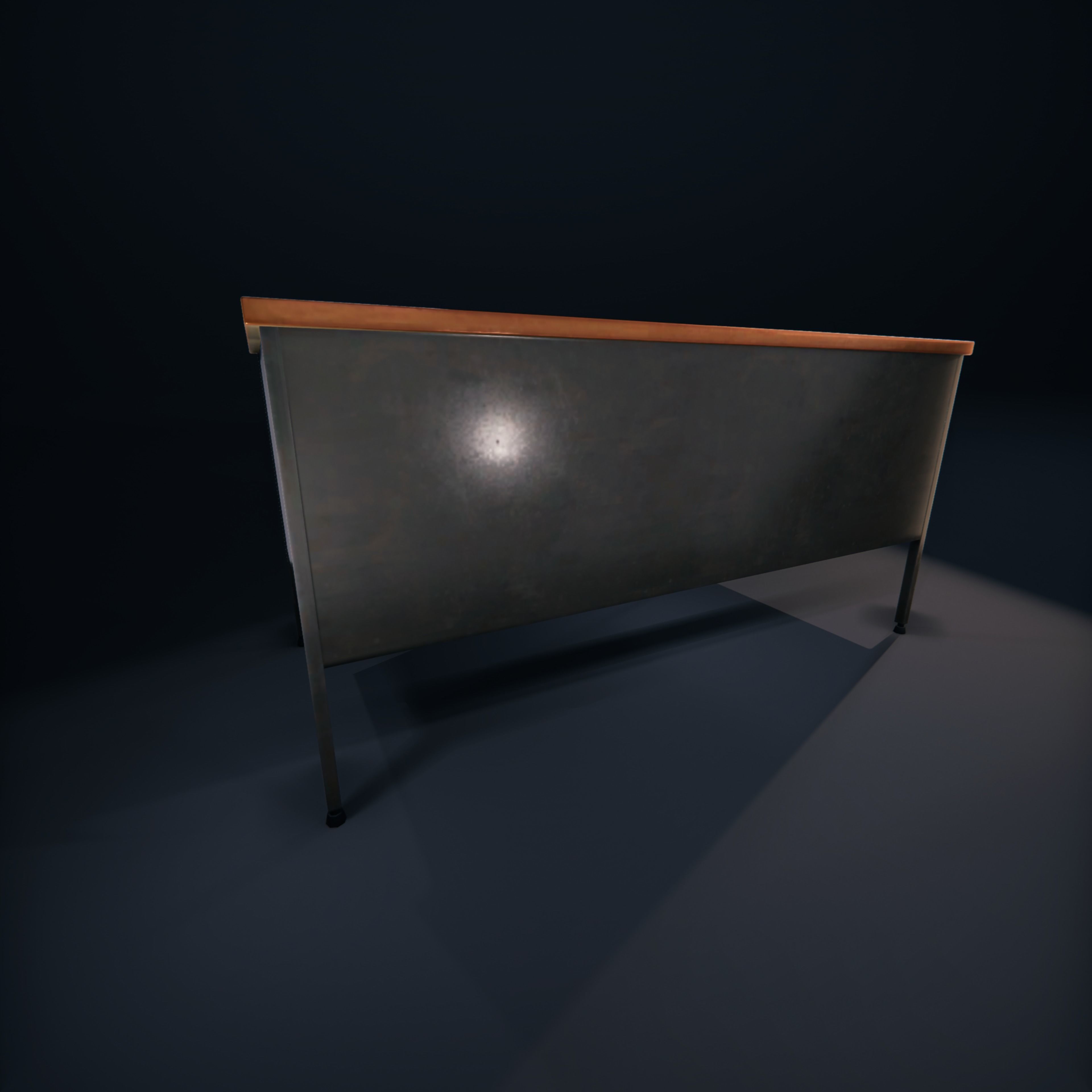 Teacher Desk Classroom VR AR HDRP Low-poly 3D model_17