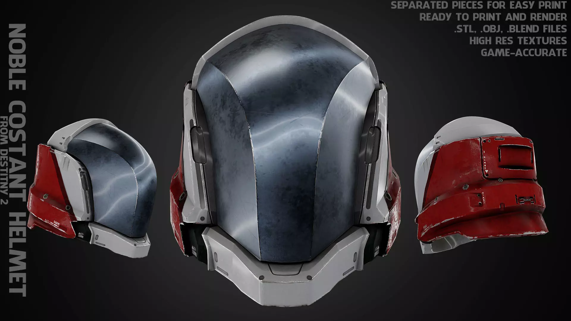 Destiny 2 Noble Constant Type 2 Helmet for Cosplay 3D print model_0