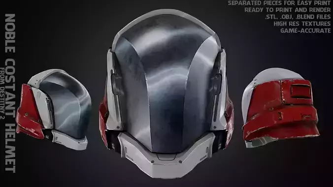 Destiny 2 Noble Constant Type 2 Helmet for Cosplay 3D print model