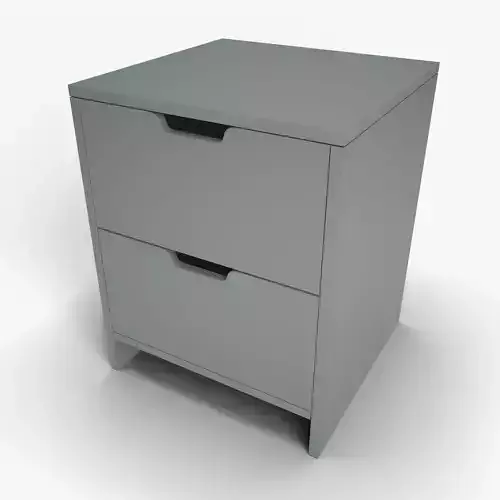 Bedroom Wooden Paint Nightstand or Cabinet 3D Model