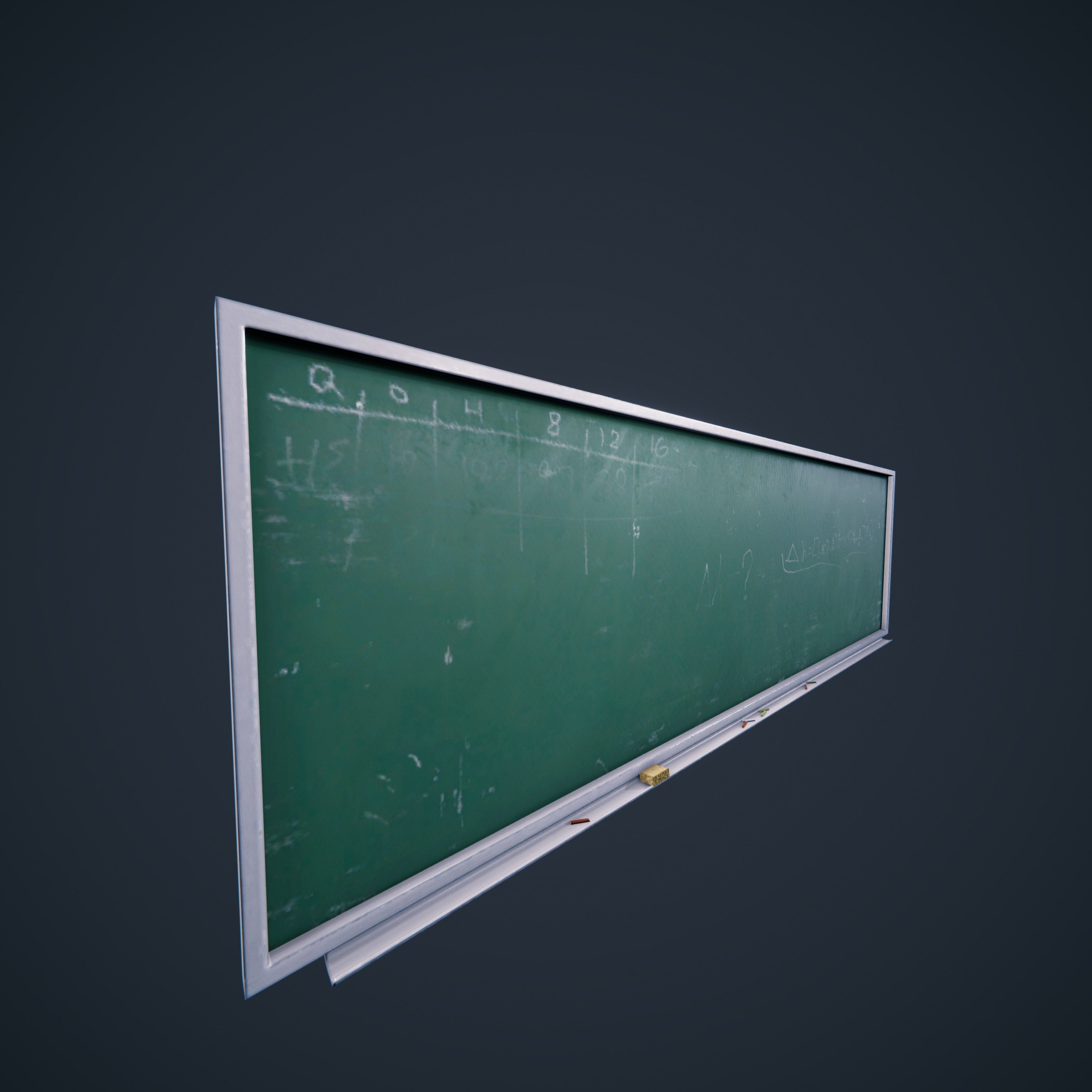 ChalkBoard SchoolRoom HDRP Low-poly 3D model_9
