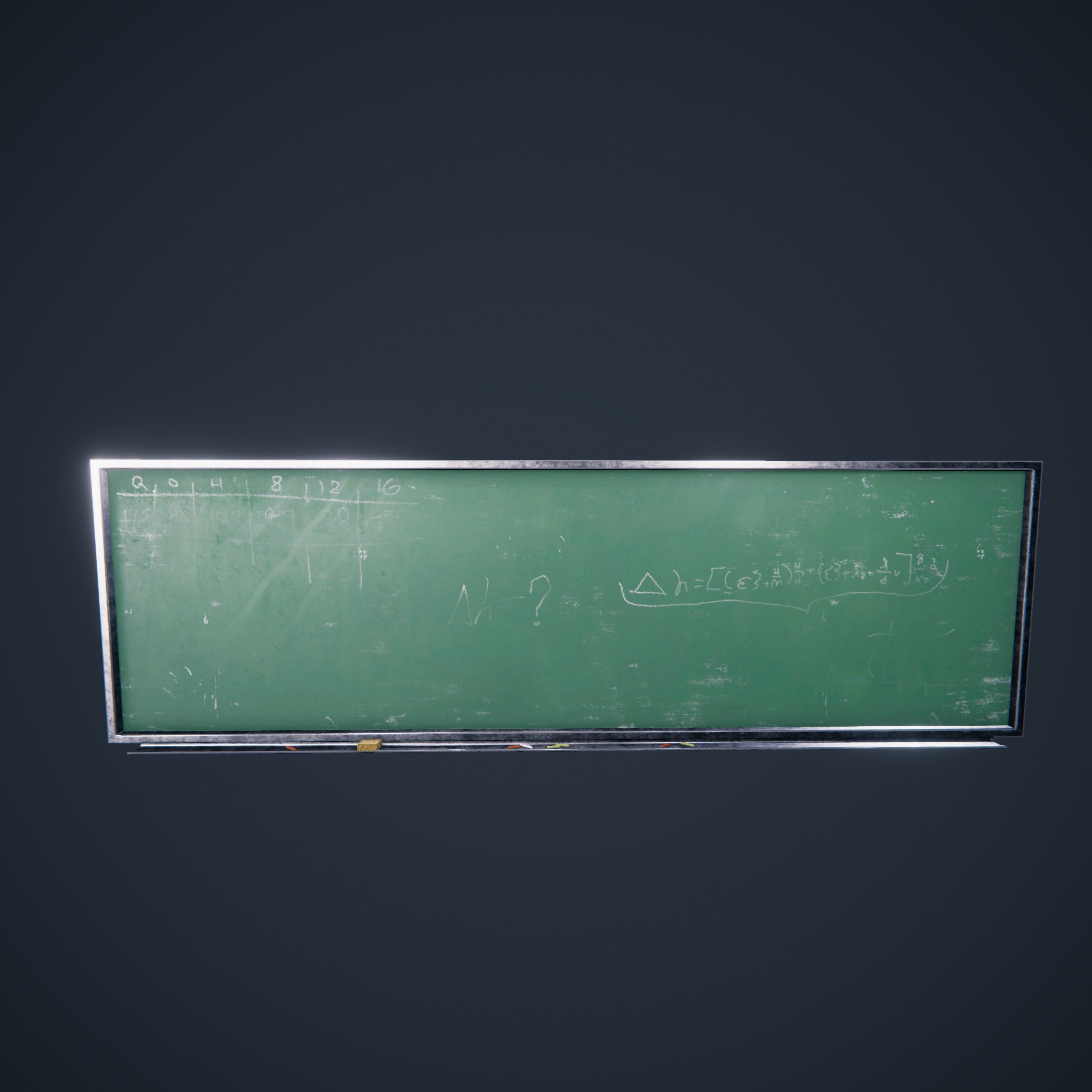 ChalkBoard SchoolRoom HDRP Low-poly 3D model_1