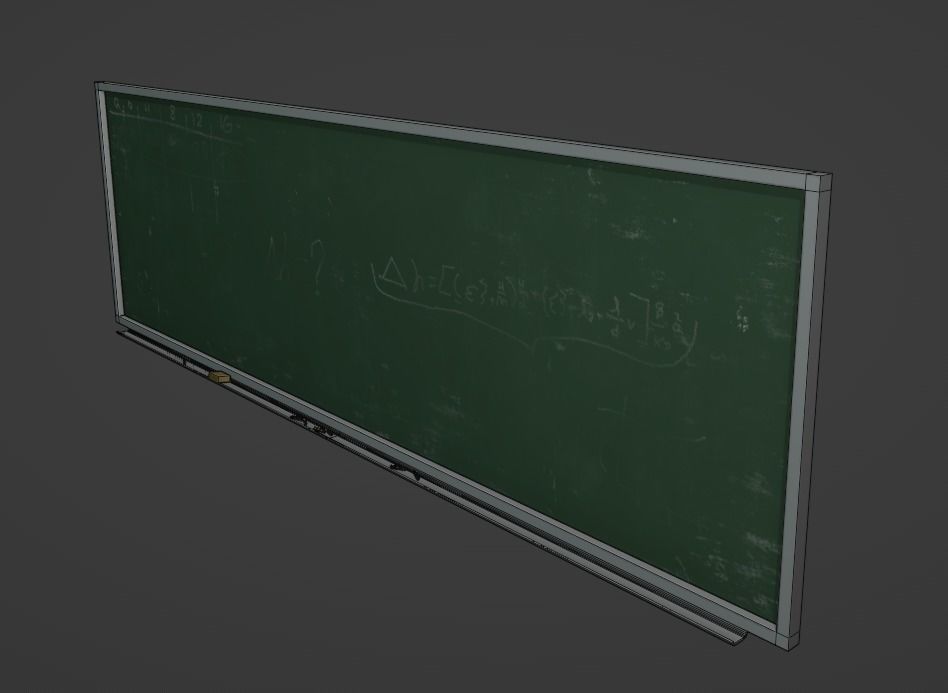 ChalkBoard SchoolRoom HDRP Low-poly 3D model_14