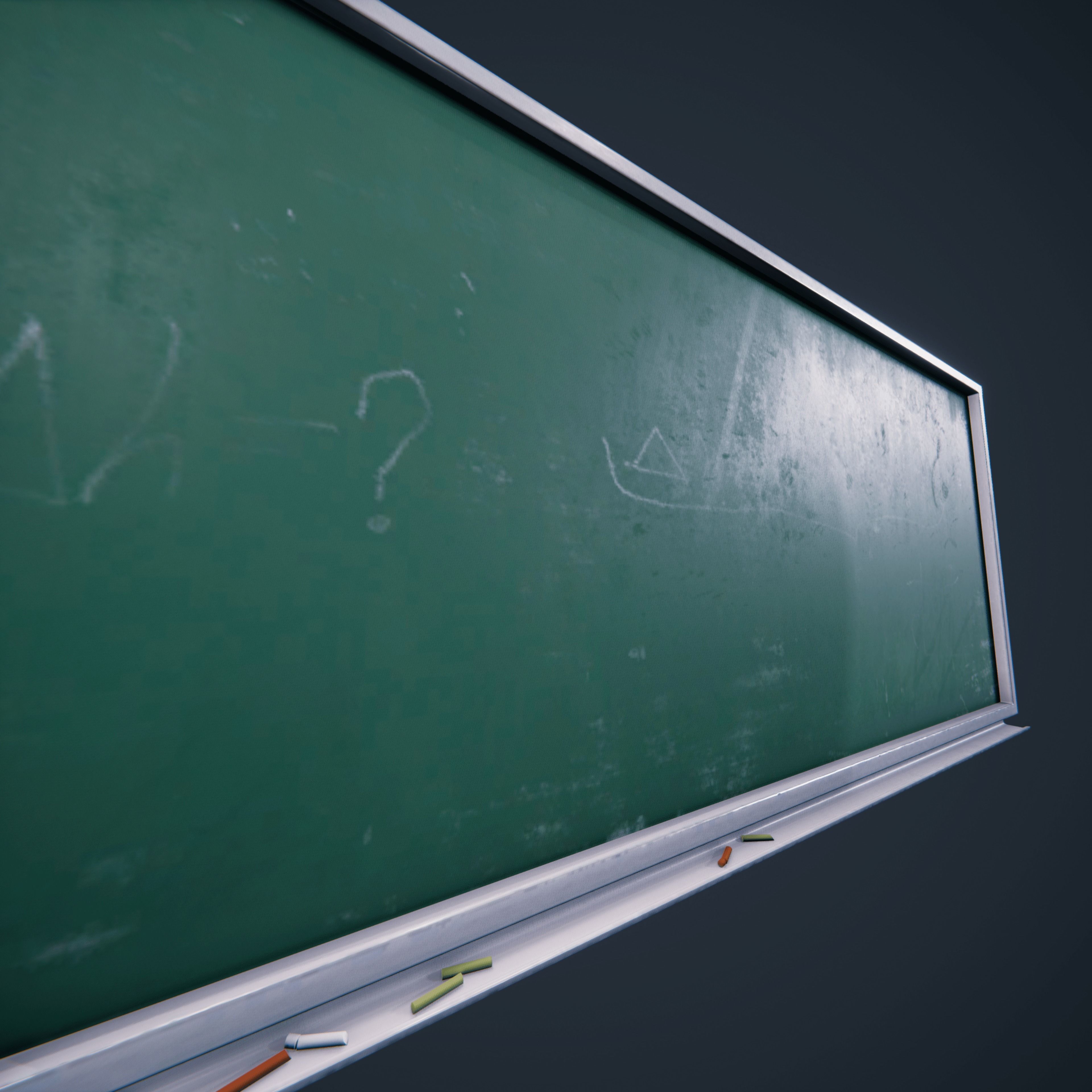 ChalkBoard SchoolRoom HDRP Low-poly 3D model_18