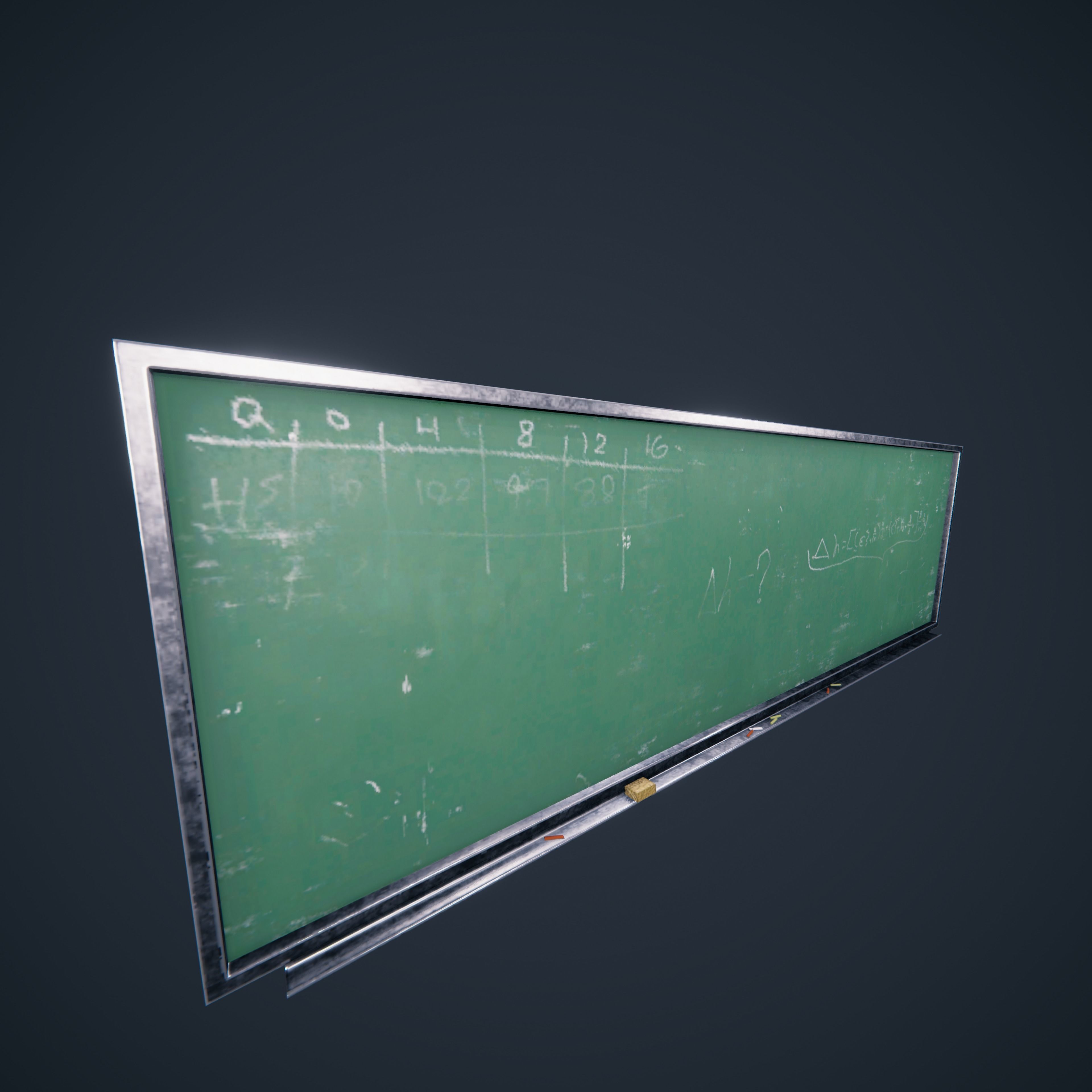 ChalkBoard SchoolRoom HDRP Low-poly 3D model_2