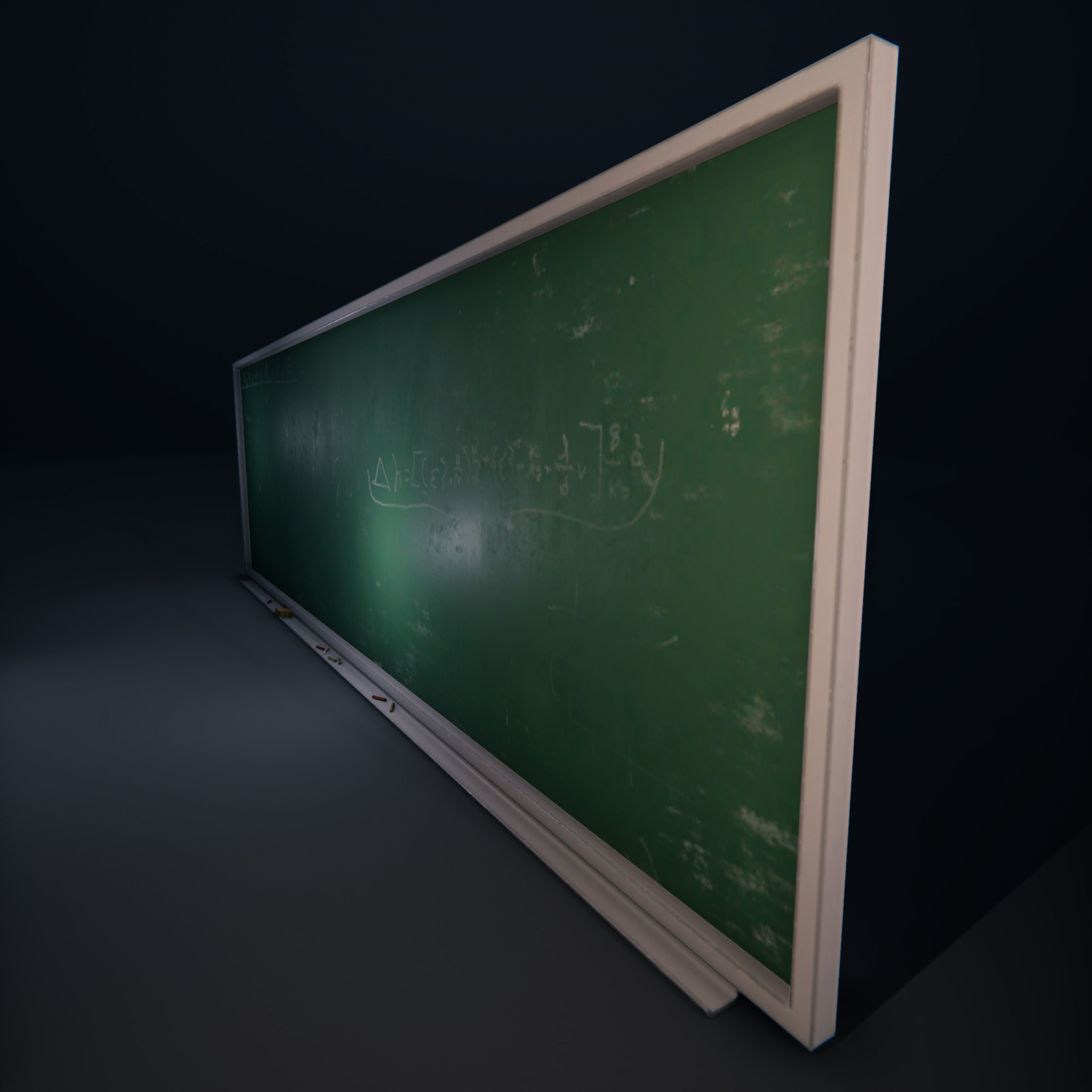 ChalkBoard SchoolRoom HDRP Low-poly 3D model_5
