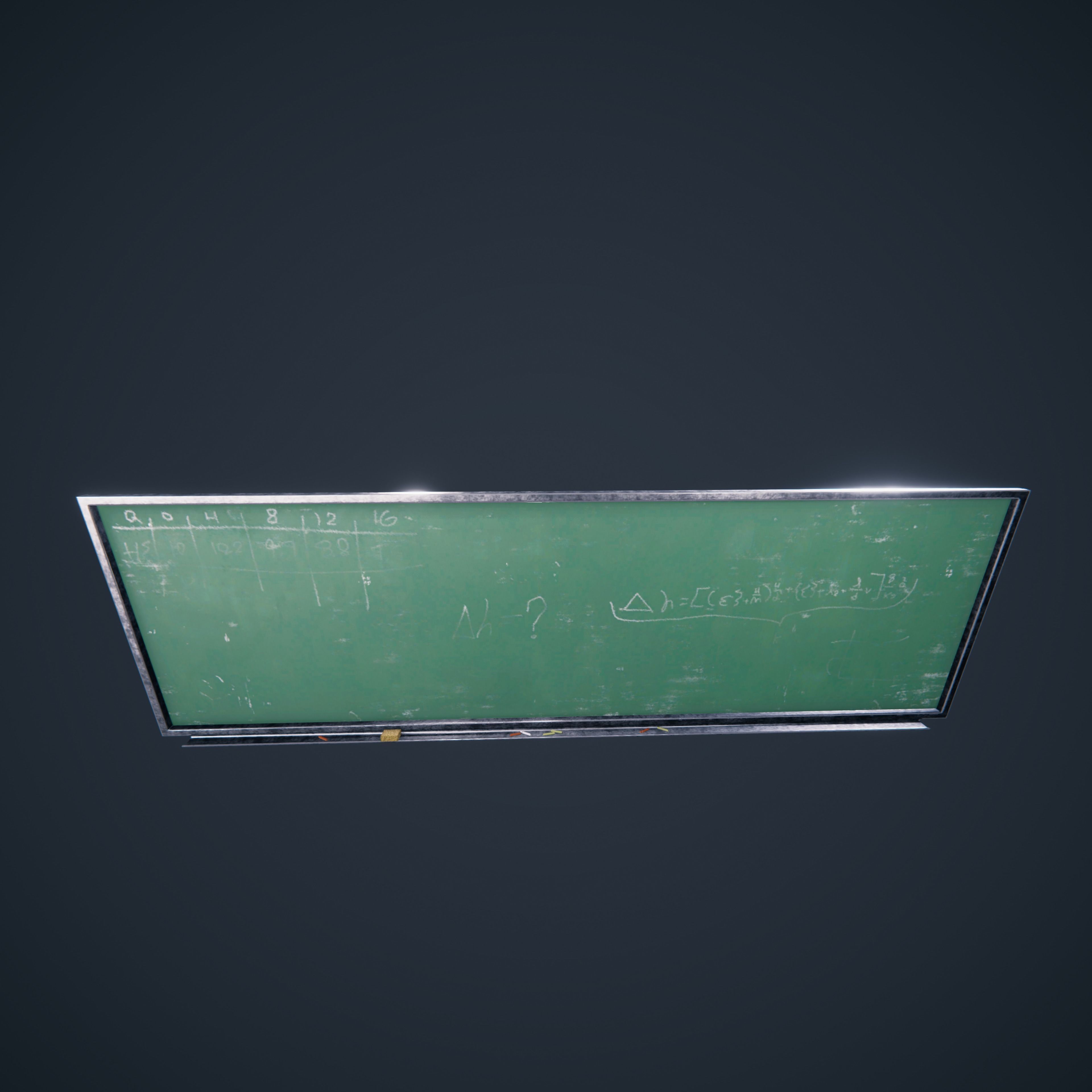 ChalkBoard SchoolRoom HDRP Low-poly 3D model_3