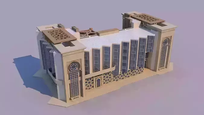 0170 - Islamic Facade Building 3D model