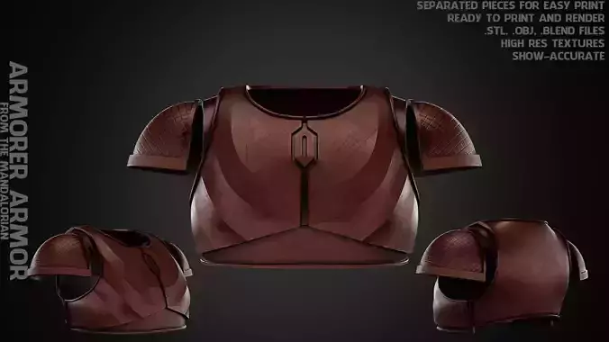 The Mandalorian Armorer Armor for Cosplay 3D print model