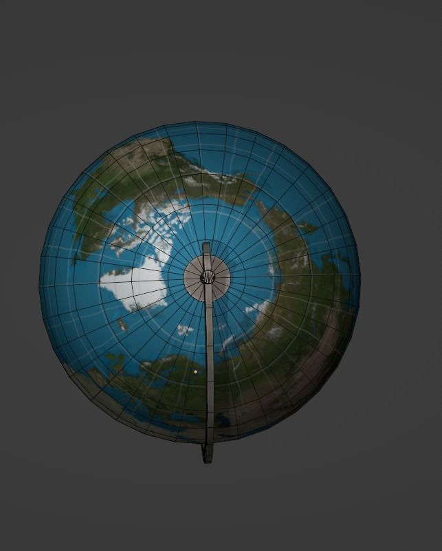 Desk globe world bronze  SchoolRoom HDRP Low-poly 3D model_6