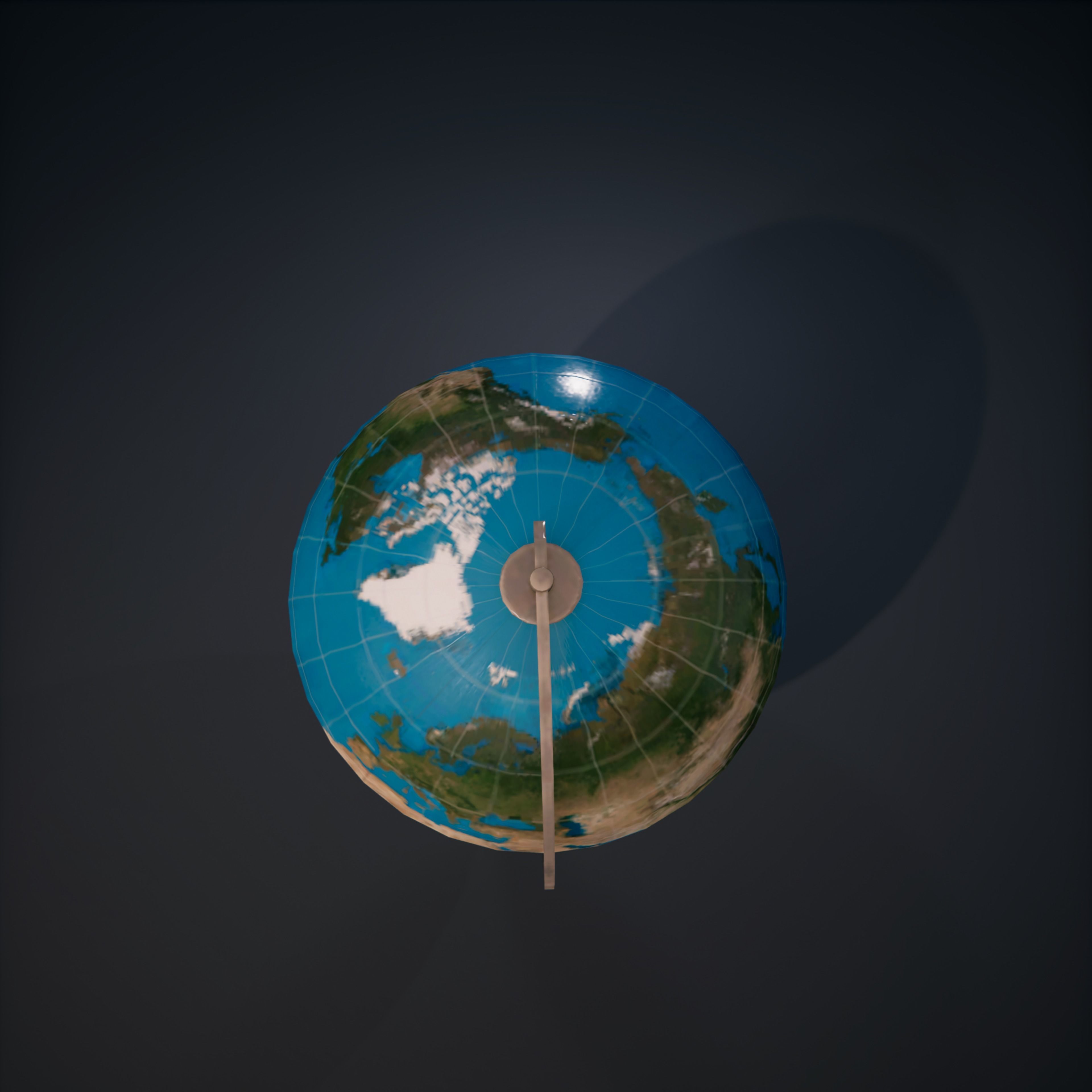 Desk globe world bronze  SchoolRoom HDRP Low-poly 3D model_3