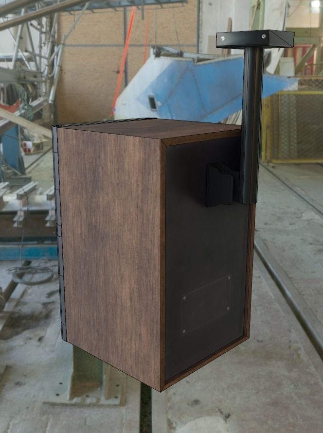 Wall Speaker SchoolRoom Low-poly 3D model_13