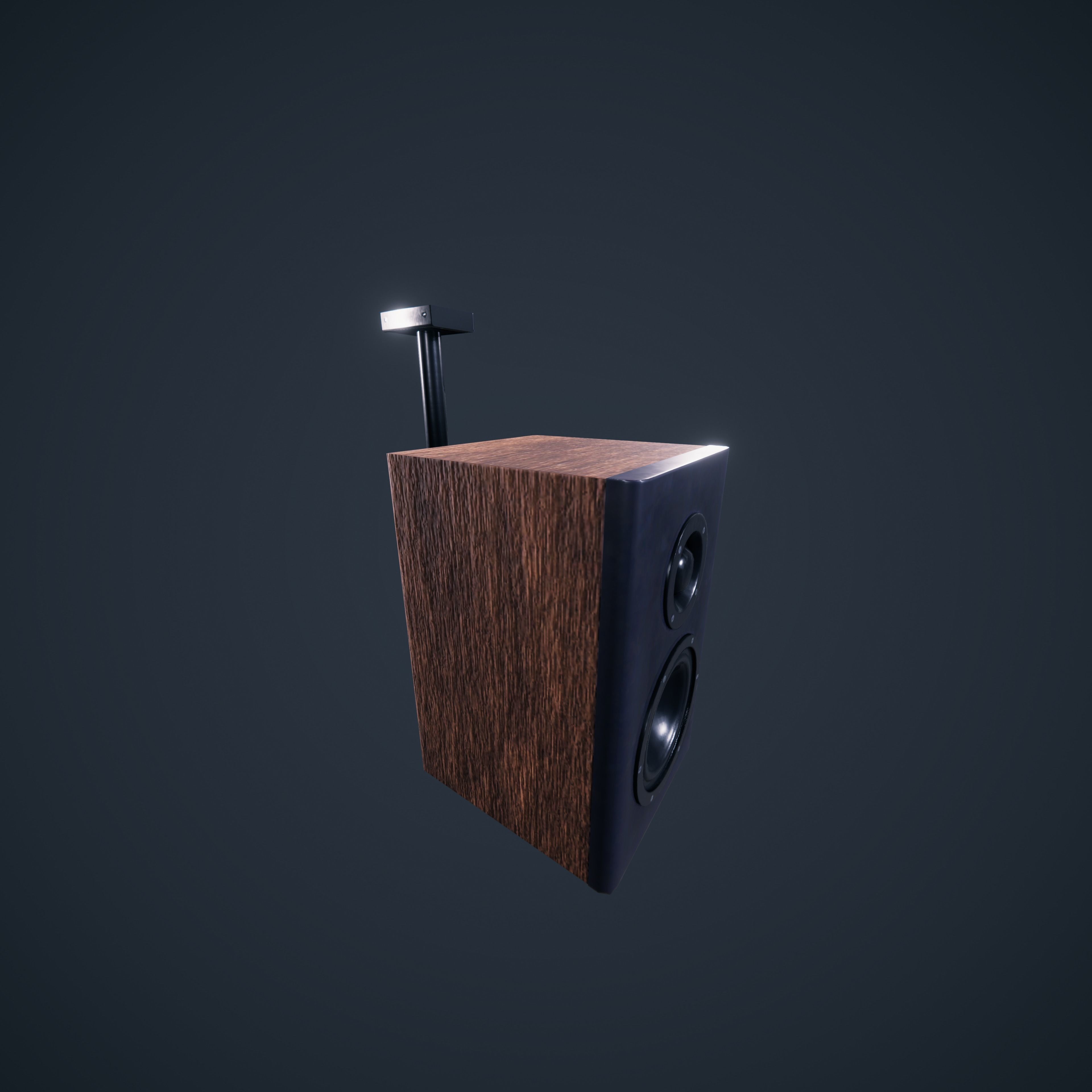 Wall Speaker SchoolRoom Low-poly 3D model_16