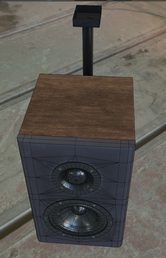 Wall Speaker SchoolRoom Low-poly 3D model_15