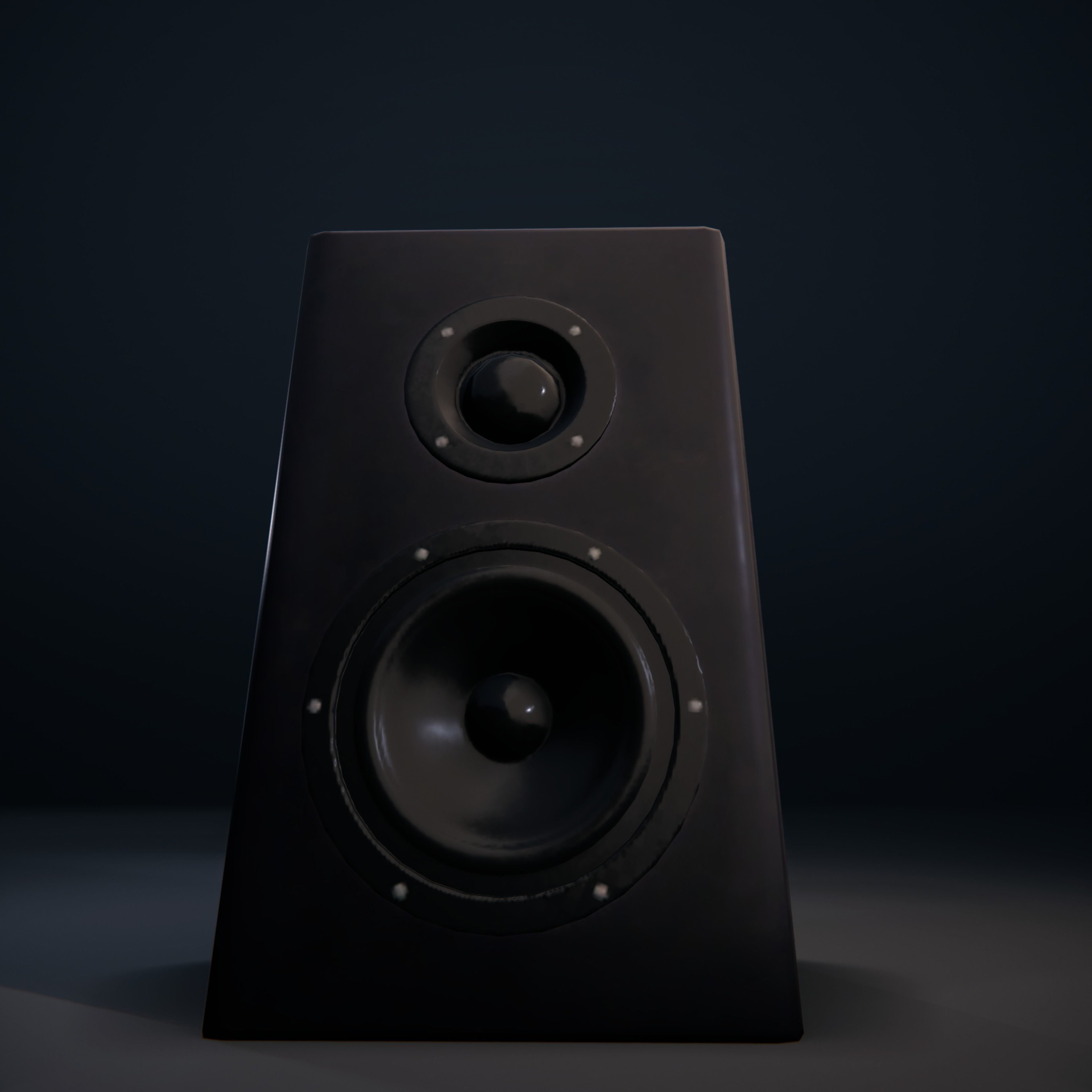 Wall Speaker SchoolRoom Low-poly 3D model_8