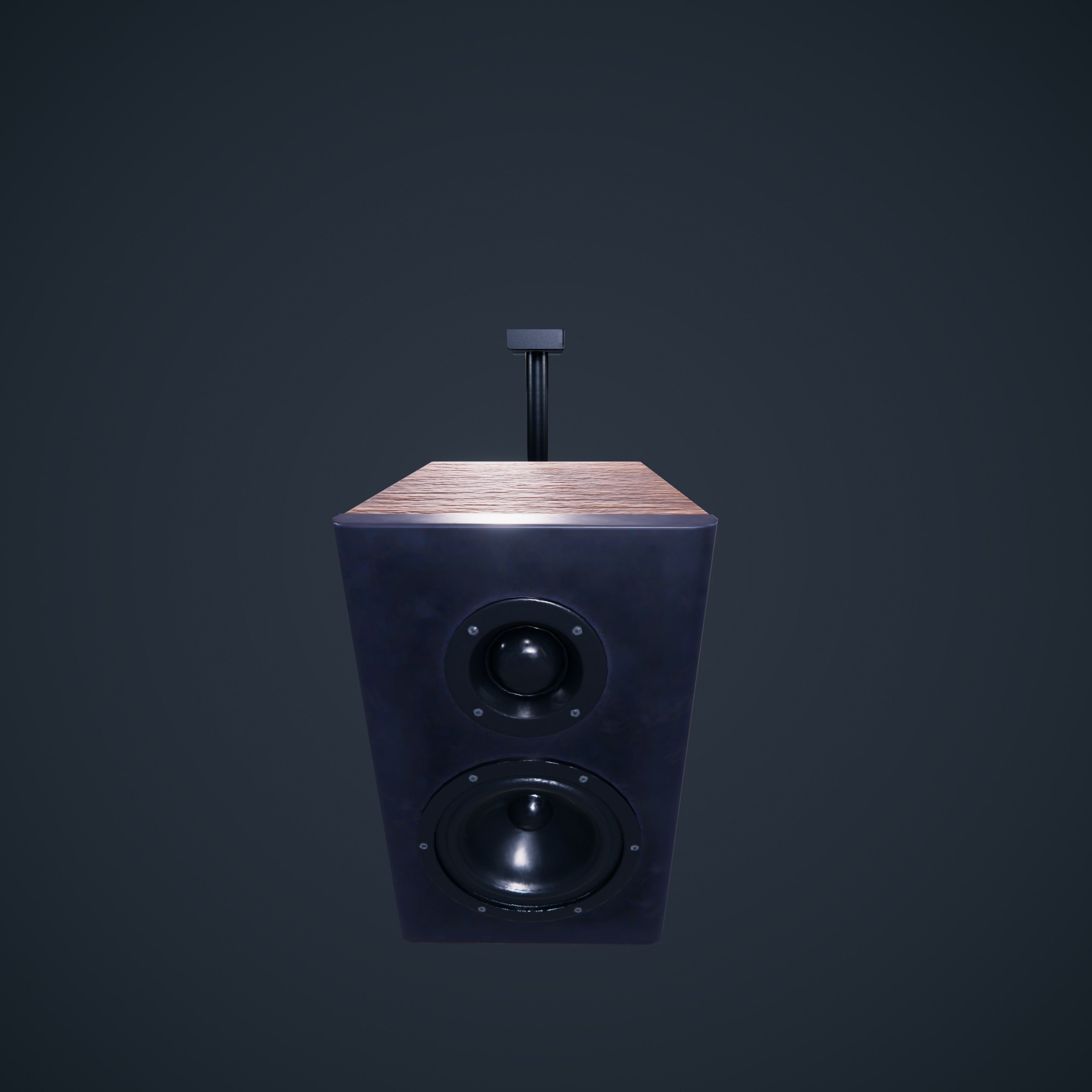 Wall Speaker SchoolRoom Low-poly 3D model_6