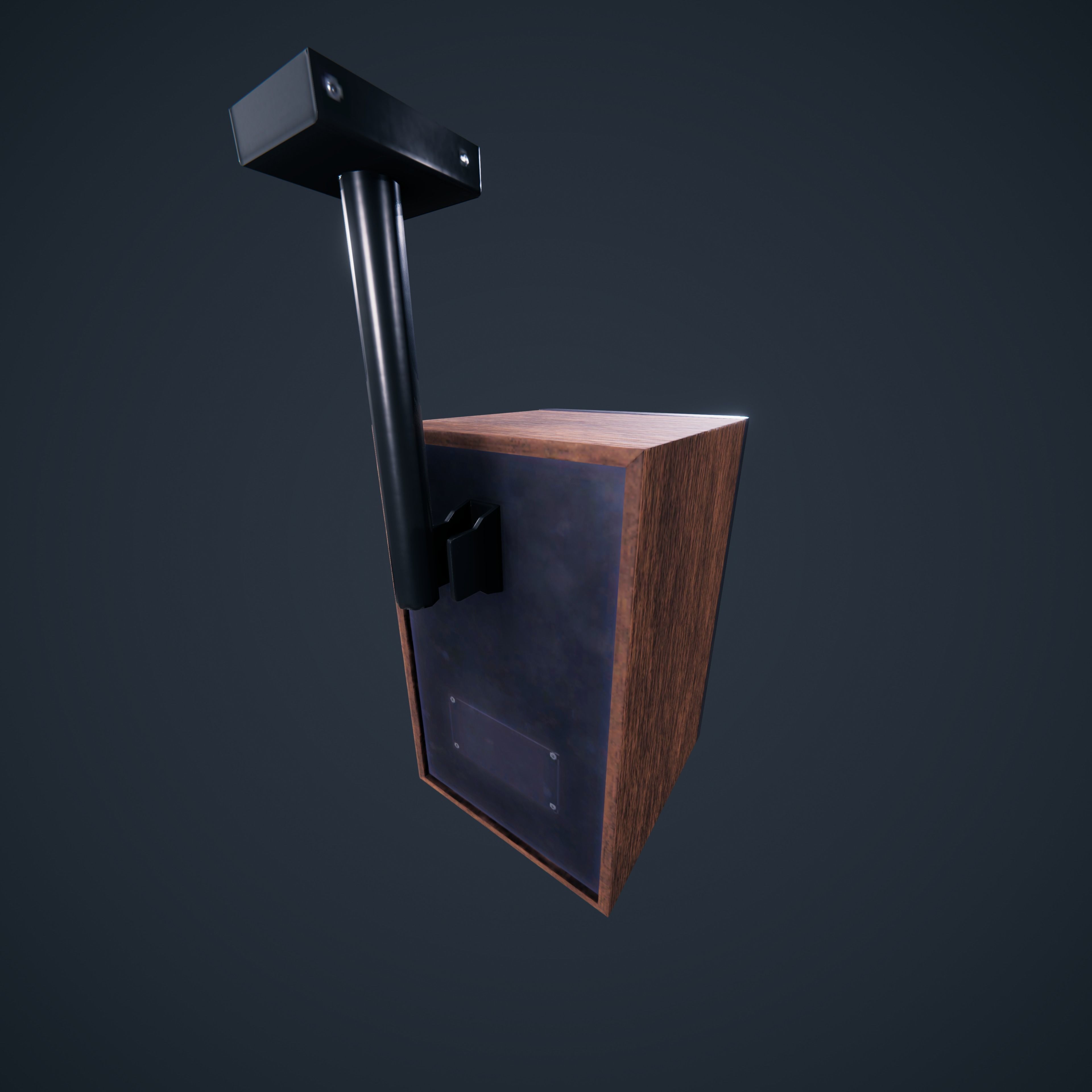 Wall Speaker SchoolRoom Low-poly 3D model_3