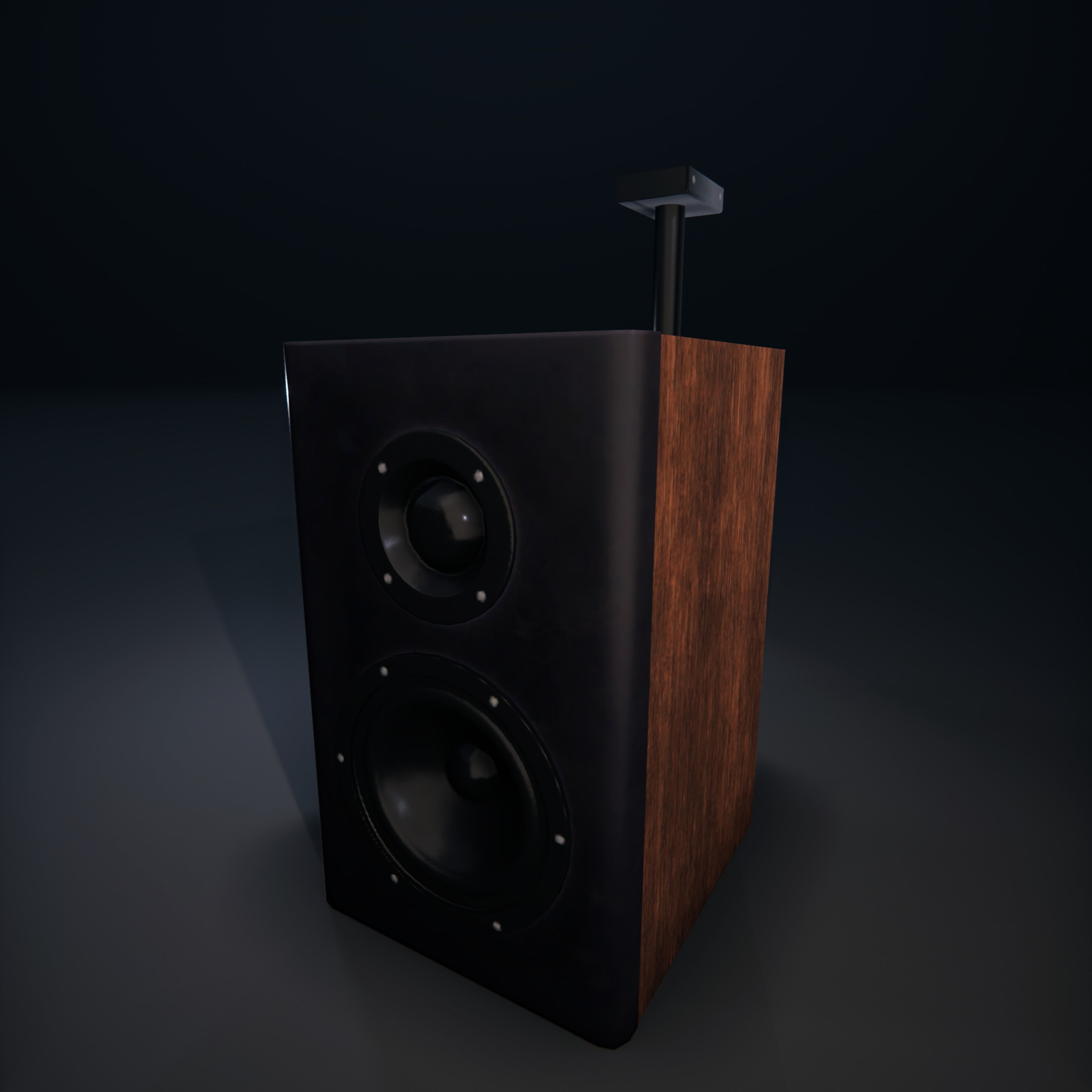 Wall Speaker SchoolRoom Low-poly 3D model_7