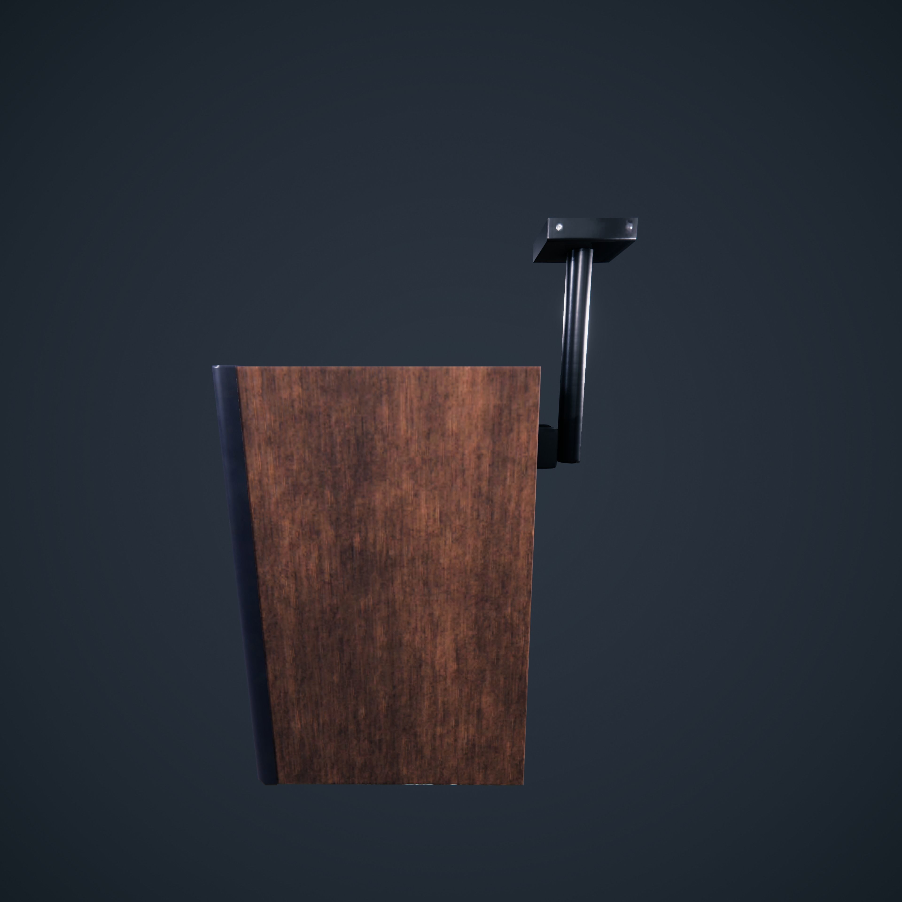 Wall Speaker SchoolRoom Low-poly 3D model_4