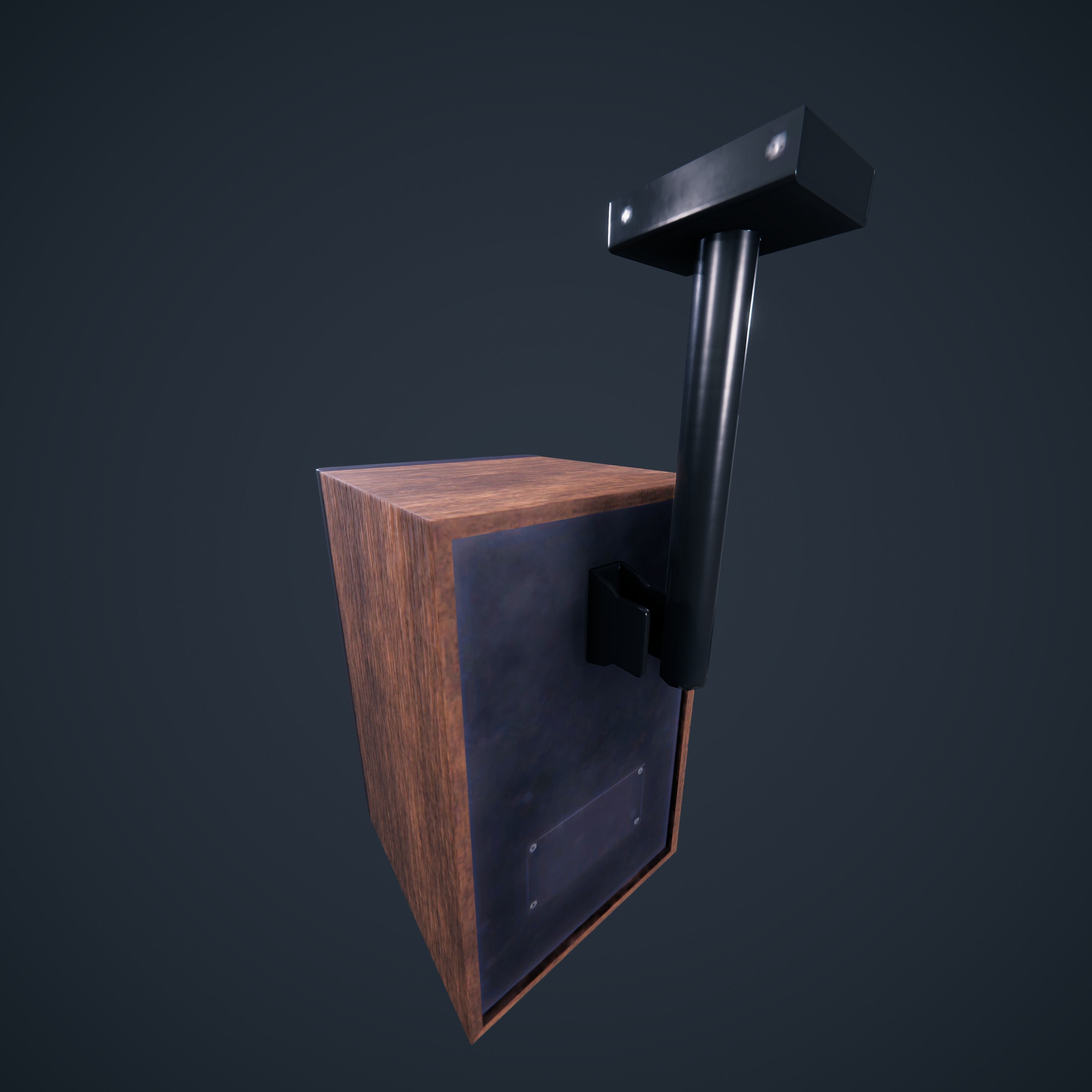 Wall Speaker SchoolRoom Low-poly 3D model_2