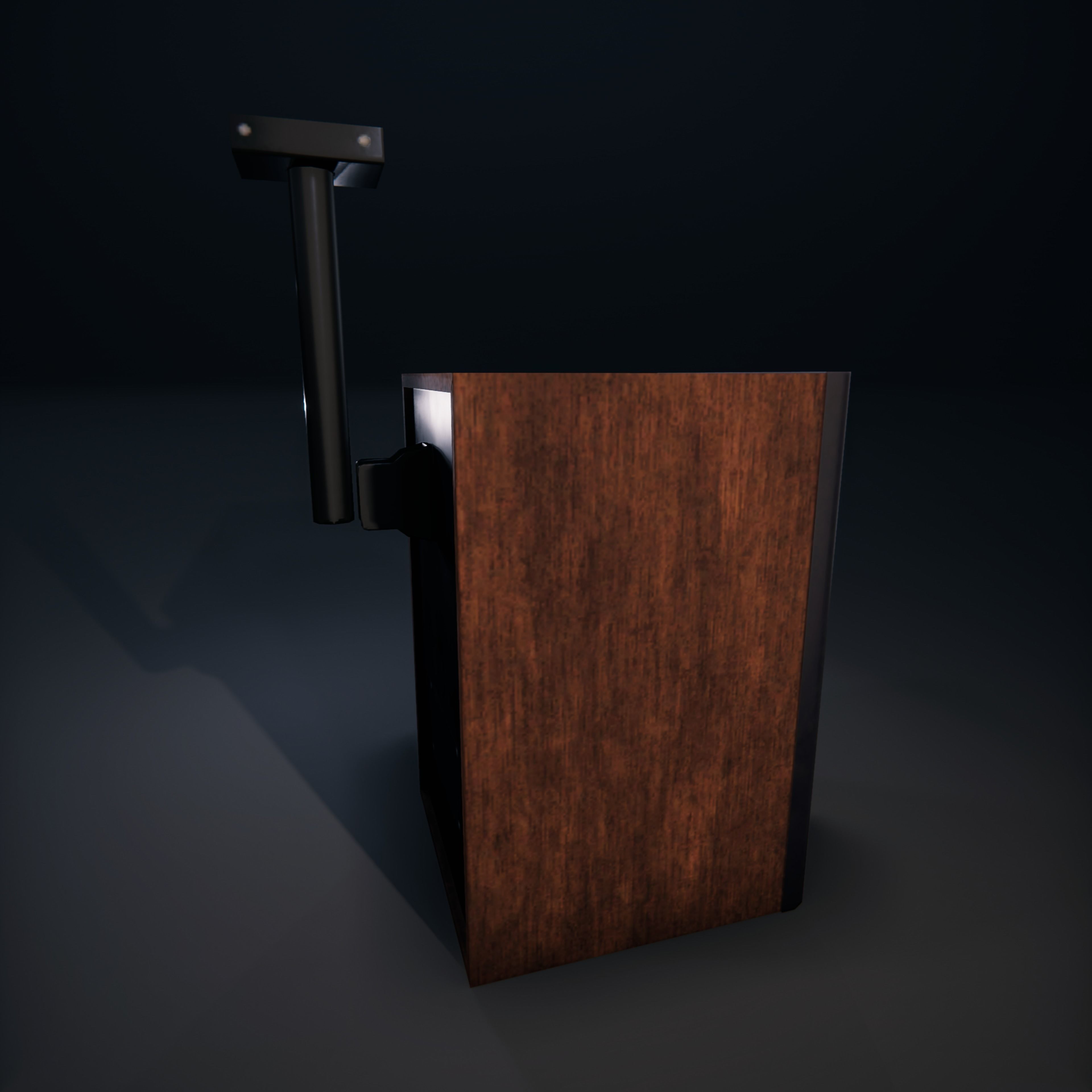 Wall Speaker SchoolRoom Low-poly 3D model_10